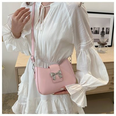Trendy Bow bag with long belt_img_4
