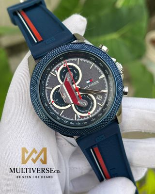 HILFIGER CHRONO BLUE SILICONE BELT (AA)_img_1