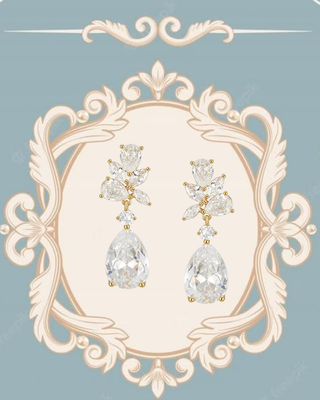 Charlotte golden earrings - sterling silver post_img_0