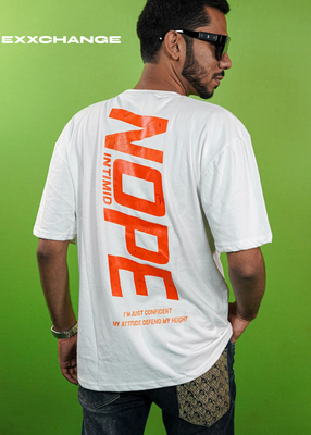 NOPE – I'M JUST CONFIDENT//unisex //white Oversized t-shirt_img_2