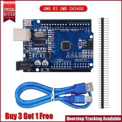 UNO R3 Development Board ATMEGA328P CH340 / ATEGA16U2 Compatible For Arduino with Cable R3/R4 UNO Proto Shield Expansion Board
