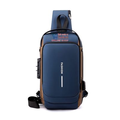 Shoulder Bag With Lock + (Wallet ফ্রি) - (Blue Colour)_img_1