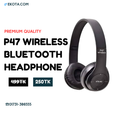 Premium Quality - P47 Wireless Bluetooth Headphone - 4 colour - Headphone - Signifying Quality - Simple to Use_img_0