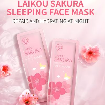 LAIKOU (Skin rejuvenation/Sakura/Seaweed/Snail/Matcha ) Sleeping Mask 5 Pcs face mask_img_1
