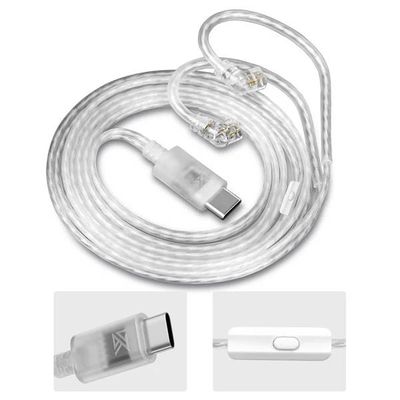 KZ Type-C 4 Core OFC Silver Plated Earphone Cable with Mic_img_0