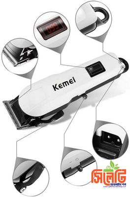 Professionals Design Perfect Shaver And Haircut Rechargeable Beard And Moustaches Hair Machine And Trimming With Cord And Without Cordless Use km809A(White)_img_5