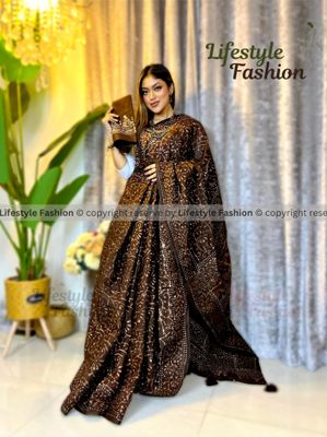 প্রিমিয়াম কোয়ালিটি কটন আরামদায়ক ভেজিটেবল বাটিক শাড়ি (LF-S-328)_img_0