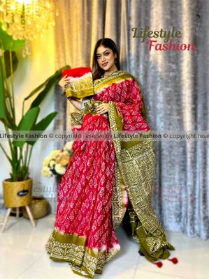 প্রিমিয়াম কোয়ালিটি কটন আরামদায়ক ভেজিটেবল বাটিক শাড়ি (LF-S-330)_img_0