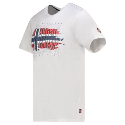 T-Shirt Men Short Sleeve with White Flag_img_2