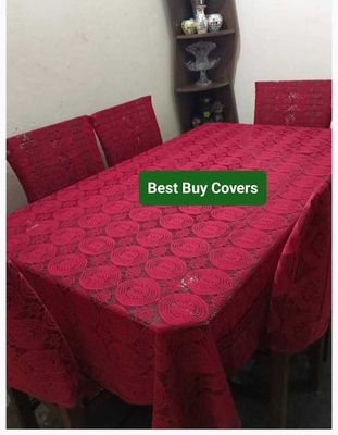 Indian Lotus desing 6 seaters dining table cover(60 X 90 inch)_img_0