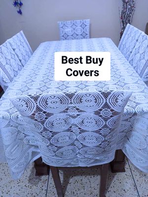 Indian Lotus desing 6 seaters dining table cover(60 X 90 inch)_img_1