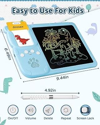 2in1 Early Education Device for Kids - Bilingual Audio Learning Tablet with Drawing Screen_img_3