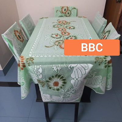 Indian Piston Flower 6 Chair Dining Table Cover set Enhance Your Dining Table Decor With This Indian Piston Flower Table Cover(90/60 inch)_img_2