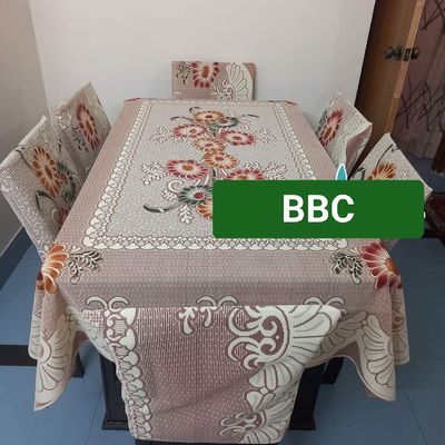 Indian Piston Flower 6 Chair Dining Table Cover set Enhance Your Dining Table Decor With This Indian Piston Flower Table Cover(90/60 inch)_img_3