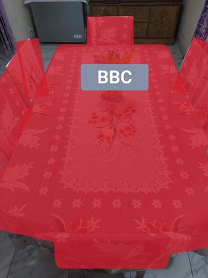 indian 6 seater royal tulip desing dining table cove(90/60 inch) with chair cover_img_2