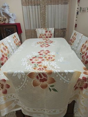 Indian shurma desing 6 seater dining table cloth(90/60) inch_img_1