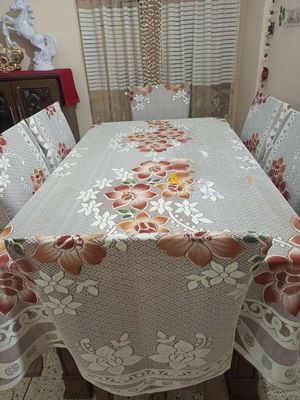 Indian shurma desing 6 seater dining table cloth(90/60) inch_img_0