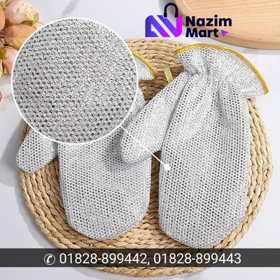 Steel Kitchen Dishcloth Multipurpose Wire Dishwashing Rag Clean Glove_img_0