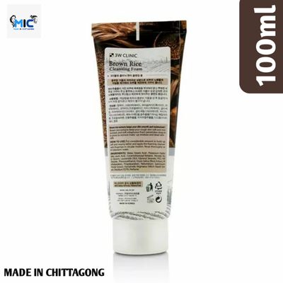 3W CLINIC BROWN RICE CLEANSING FOAM 100ML_img_1