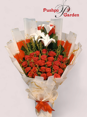 Red Roses Flower Bouquet._img_1