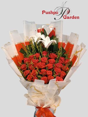 Red Roses Flower Bouquet._img_2
