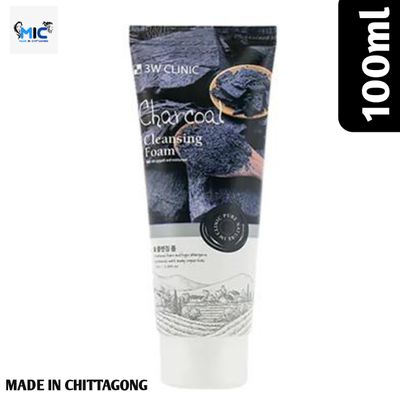 3w Clinic Charcoal Cleansing Foam - 100ml -_img_0