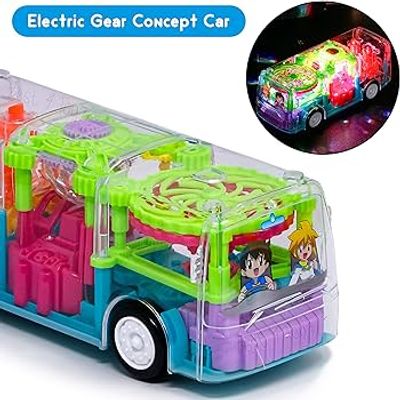 Gear Bus Musical Toy for Kids with 3D Light & Sound 360 Degree Rotating Battery Operated Toys_img_0