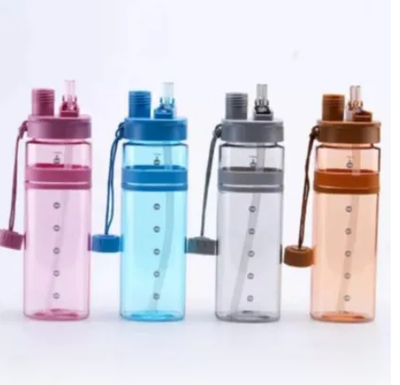 water Bottle Two Openings Tritan Material Plastic Sport Water bottle with drinking tube Baby mum pot 700ML 1PCS_img_0