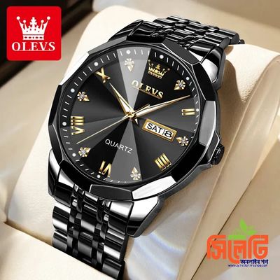 OLEVS 9931G New Exclusive Design Quartz Watch for Men (Full Black)_img_1