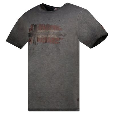 Men's T-Shirt Short Sleeve with Black Flag_img_2