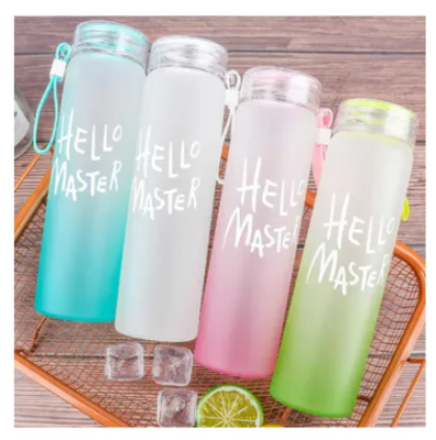 Hello Master Glass Drinking Water Bottle 480Ml - Stay Hydrated In Style With This Easy-To-Use And Clean Bottle_img_0