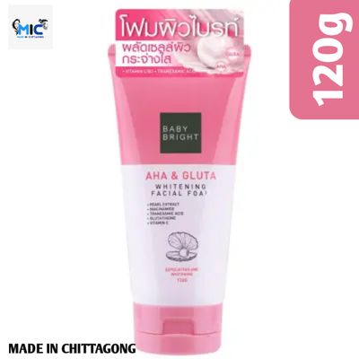 BABY BRIGHT AHA & GLUTA WHITENING FACIAL FOAM 120G_img_0