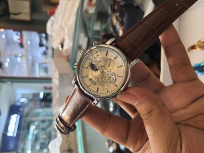 Patek Philippe Simple White Dial Brown Belt_img_0