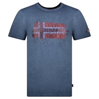 T-Shirt Men Short Sleeve with Navy Flag_img_0