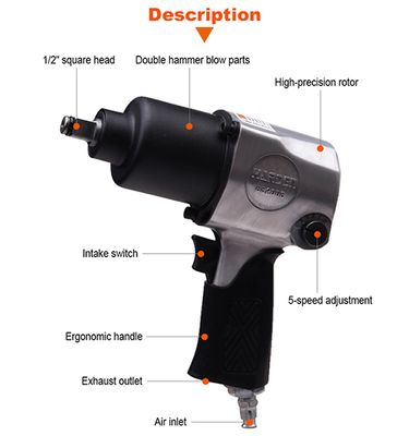 Harden 1/2" Air Impact Wrench Pneumatic Wrench 682006_img_7