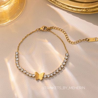 Zircon stone butterfly bracelet_img_1