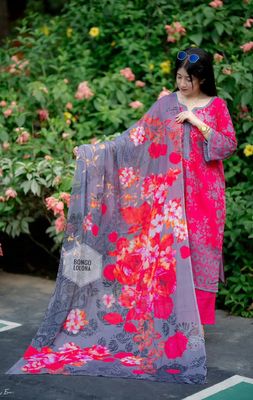 Luxury Swiss Lawn Three-Piece