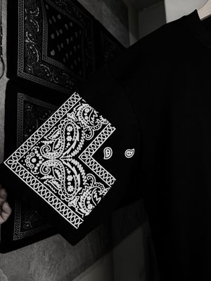 2 T-Shirt [COMBO] BANDANA FREE. Men’s Oversized Heavyweight Drop Shoulder T-Shirt Black._img_2