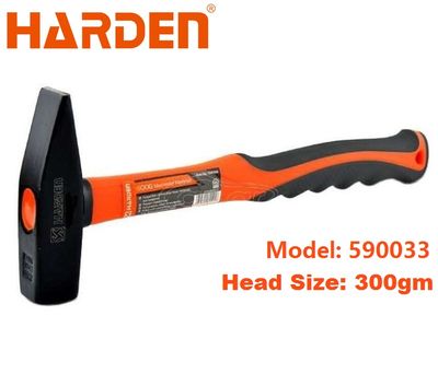 HARDEN Machinist Hammer With 5 size option ( 200gm | 300gm | 500gm | 800gm | 1000gm ), Fiberglass Handle, Chipping Hammer; 590032_img_8