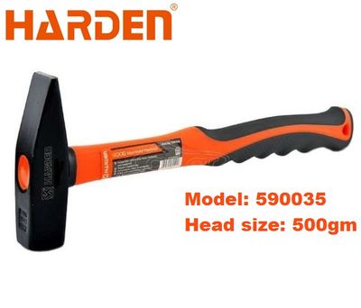 HARDEN Machinist Hammer With 5 size option ( 200gm | 300gm | 500gm | 800gm | 1000gm ), Fiberglass Handle, Chipping Hammer; 590032_img_9