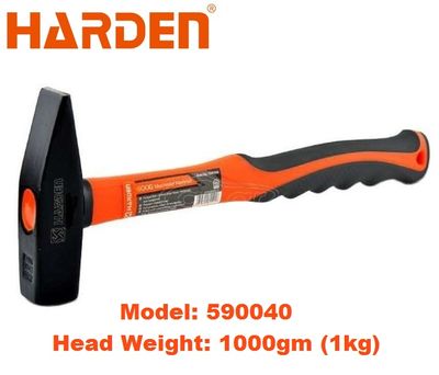 HARDEN Machinist Hammer With 5 size option ( 200gm | 300gm | 500gm | 800gm | 1000gm ), Fiberglass Handle, Chipping Hammer; 590032_img_13
