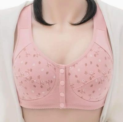 Imported Printed Front Button Soft CottonMaternity Bra For New Born Baby Feeding_img_1