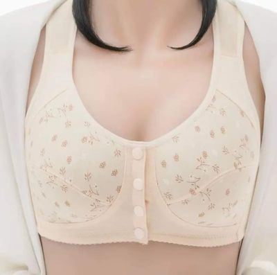 Imported Printed Front Button Soft CottonMaternity Bra For New Born Baby Feeding_img_2