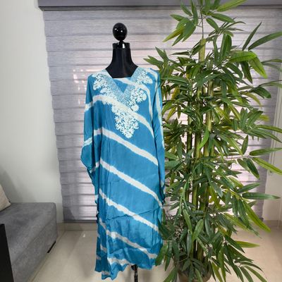 Ocean Breeze Tie-Dye Embroidered Kaftan_img_0
