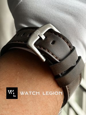 TOMMY HILFIGER AUTO BROWN BELT SILVER BEZEL_img_5