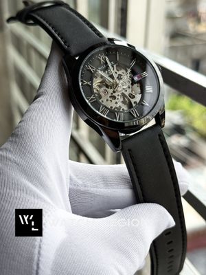 TOMMY HILFIGER AUTO BLACK BELT BLACK BEZEL