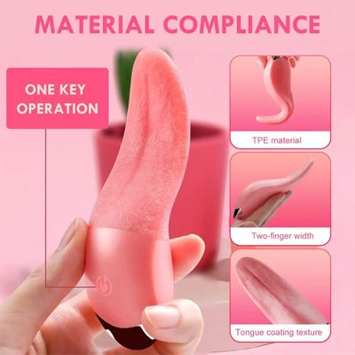 Heating Realistic Licking Tongue Vibrators for Women 10 Speeds Nipples Clitoral Stimulation Sex Toys for Adult Female Couples_img_5