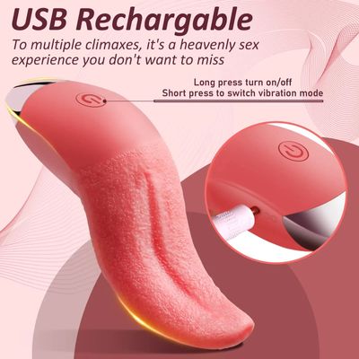 Heating Realistic Licking Tongue Vibrators for Women 10 Speeds Nipples Clitoral Stimulation Sex Toys for Adult Female Couples_img_8