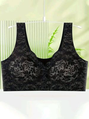 Magic or Push up Butterfly Bra for Woman'sGirls Ladies Peacock shape padded lace China 4 color Seamless_img_1