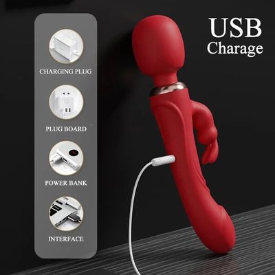 Double Head Powerful Vibrator Dildos Wand for Women 30 Speed G Spot Clit Stimulator Vagina Massager Adult Sex Toys for Woman_img_6